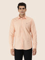 Men'S Premium Cotton Oxford Solid Shirt| Peach