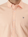 Men'S Premium Cotton Oxford Solid Shirt| Peach