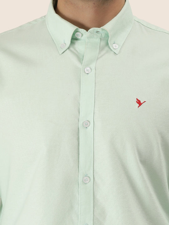 Men'S Premium Cotton Oxford Solid Shirt | Mint Green