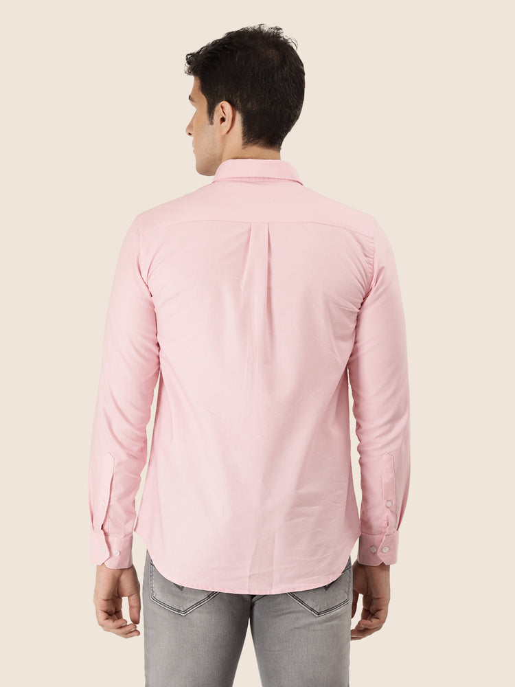 Men'S Premium Cotton Oxford Solid Shirt | Pink