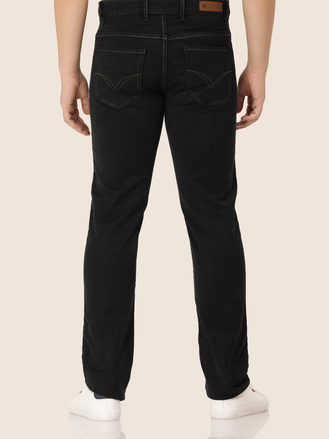 Amswan Premium Men'S Black Classic Fit Jeans