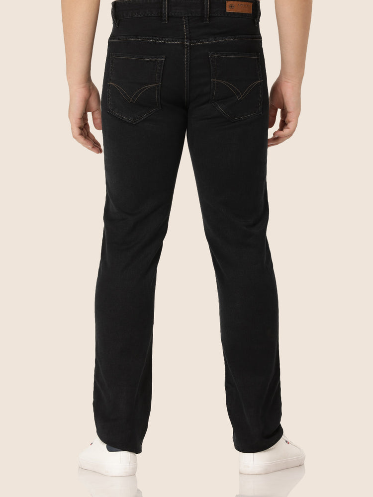 Amswan Premium Men'S Black Classic Fit Jeans