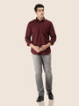 Premium Cotton Lycra Wine Shirt