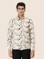 Men'S Premium Rayon Shirt With Abstract Print