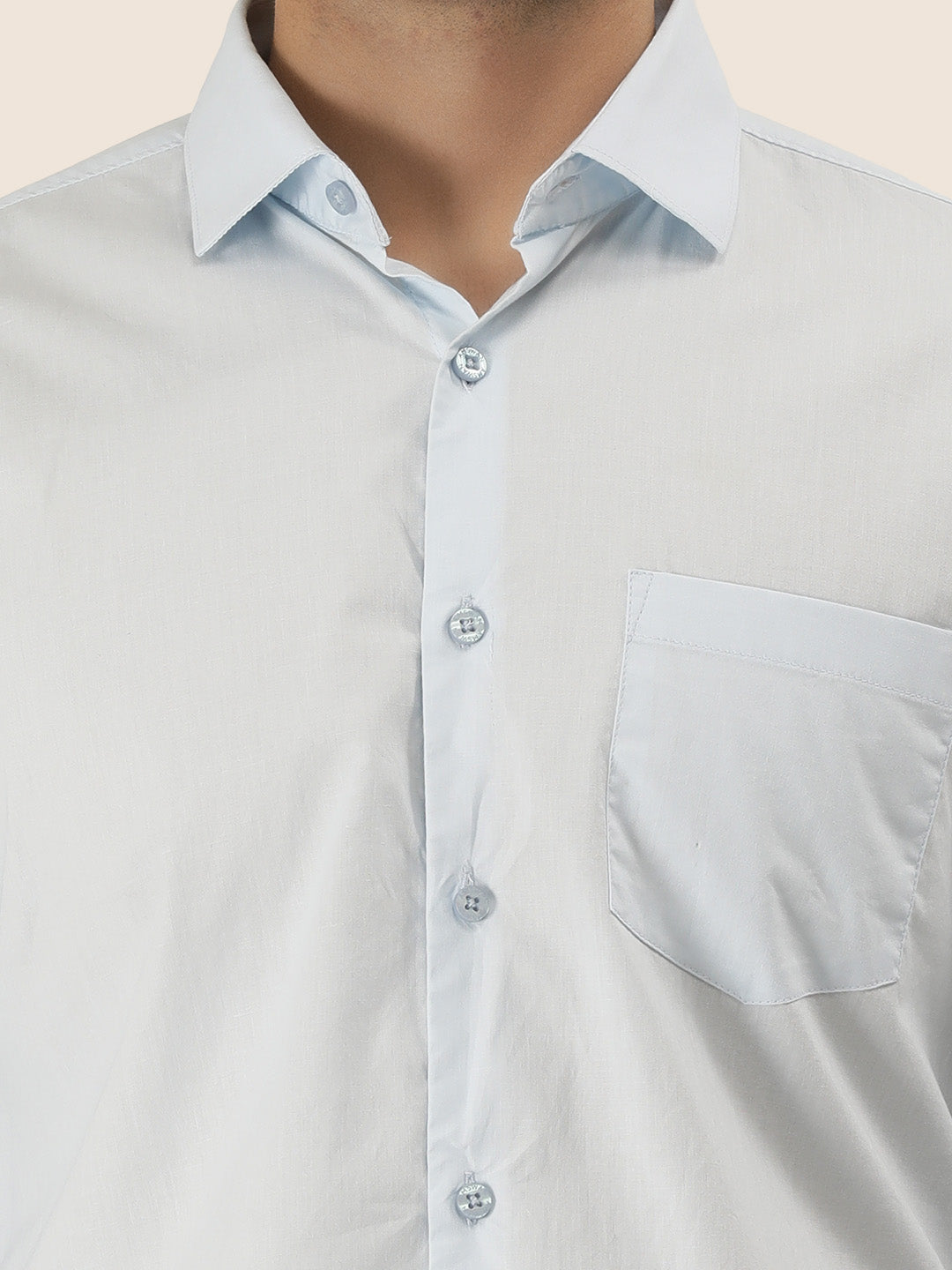 Sky Blue Shirt With Premium Cotton Lycra