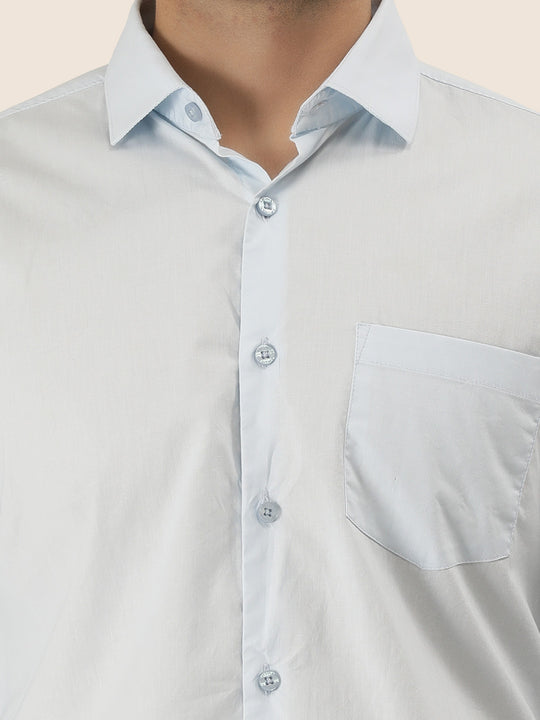 Sky Blue Shirt With Premium Cotton Lycra