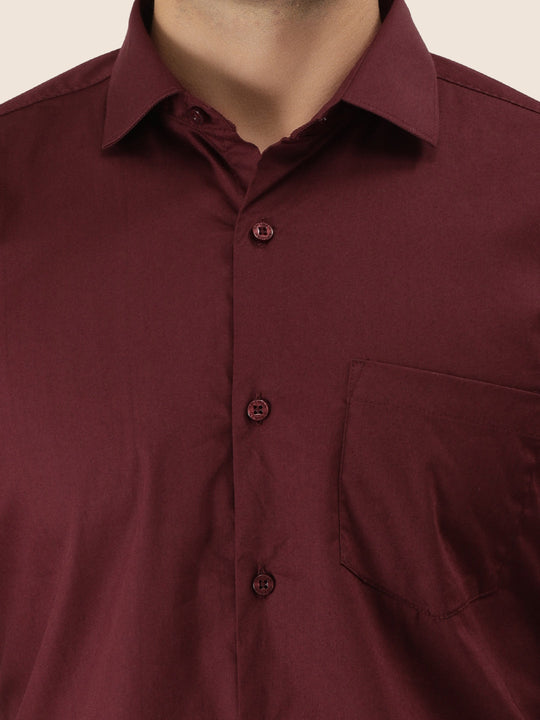 Premium Cotton Lycra Wine Shirt