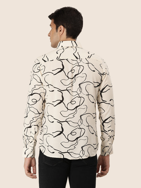 Men'S Premium Rayon Shirt With Abstract Print