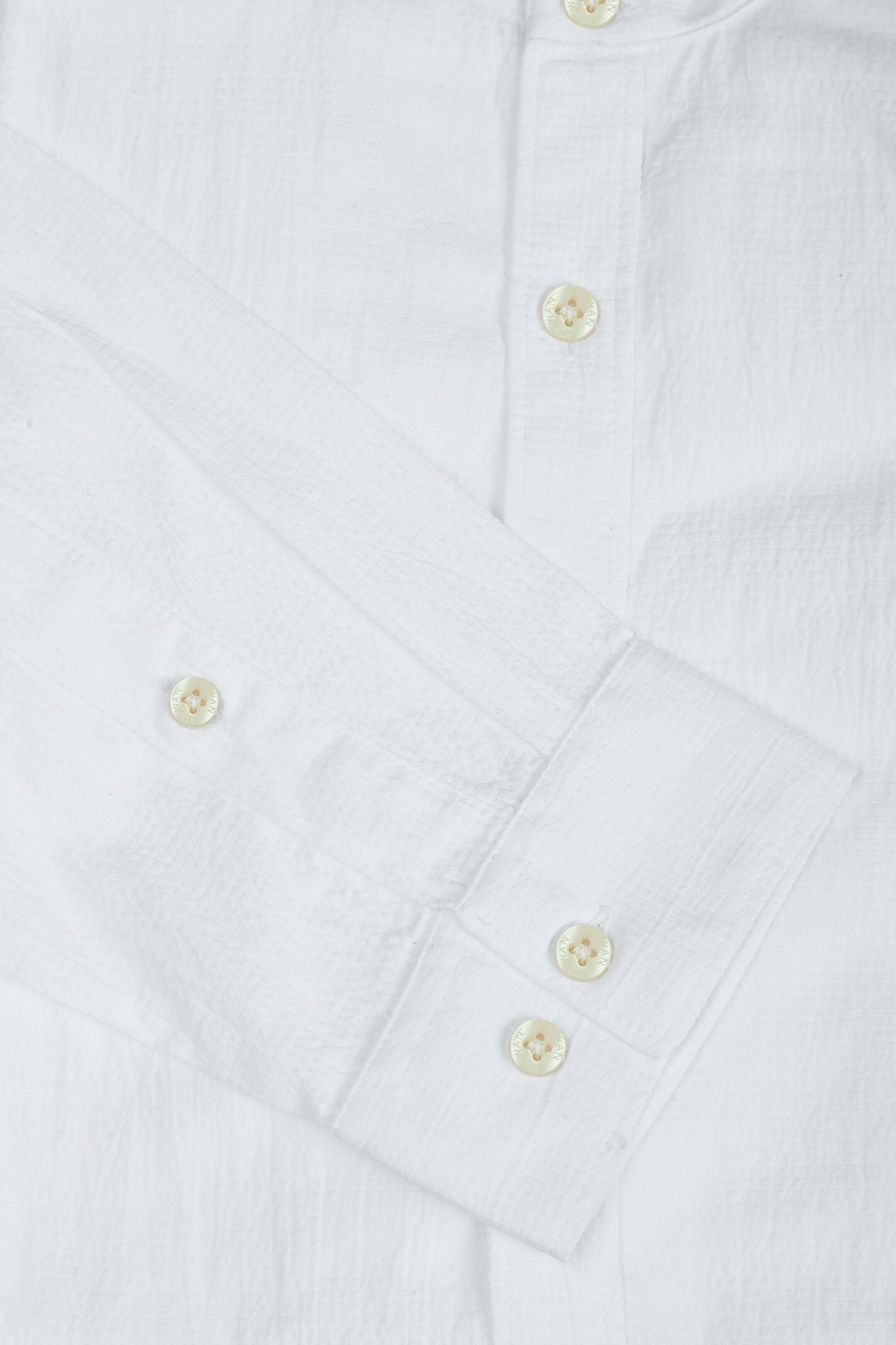 Amswan Premium Men'S Crinkle Cotton Shirt - Mandarin Collar, Long Sleeves