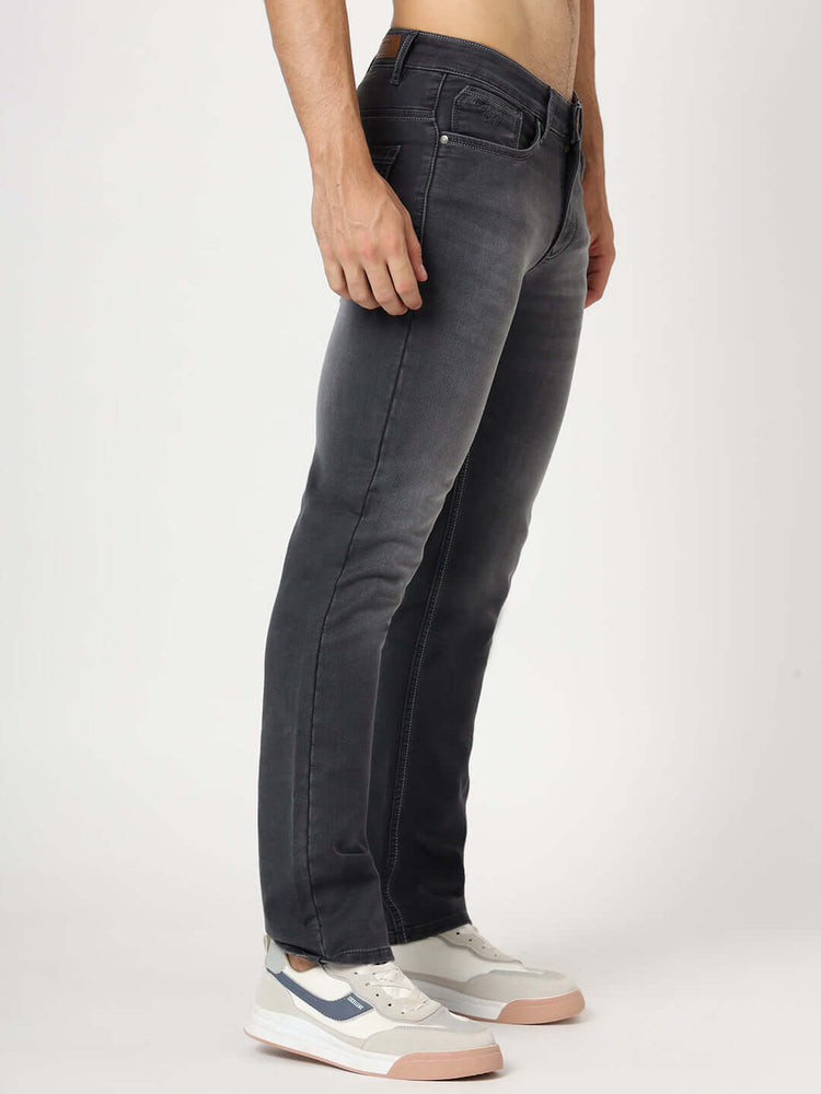 Premium Men'S Charcoal Relaxed-Fit Jeans