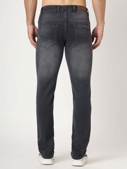 Premium Men'S Charcoal Relaxed-Fit Jeans