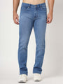 Premium Men'S Blue Medium Wash Relaxed Fit Jeans