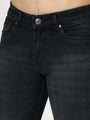 Premium Men'S Black Mid Wash Relaxed Fit Jeans
