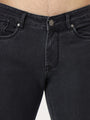 Premium Men'S Grey Dark Wash Relaxed Fit Jeans