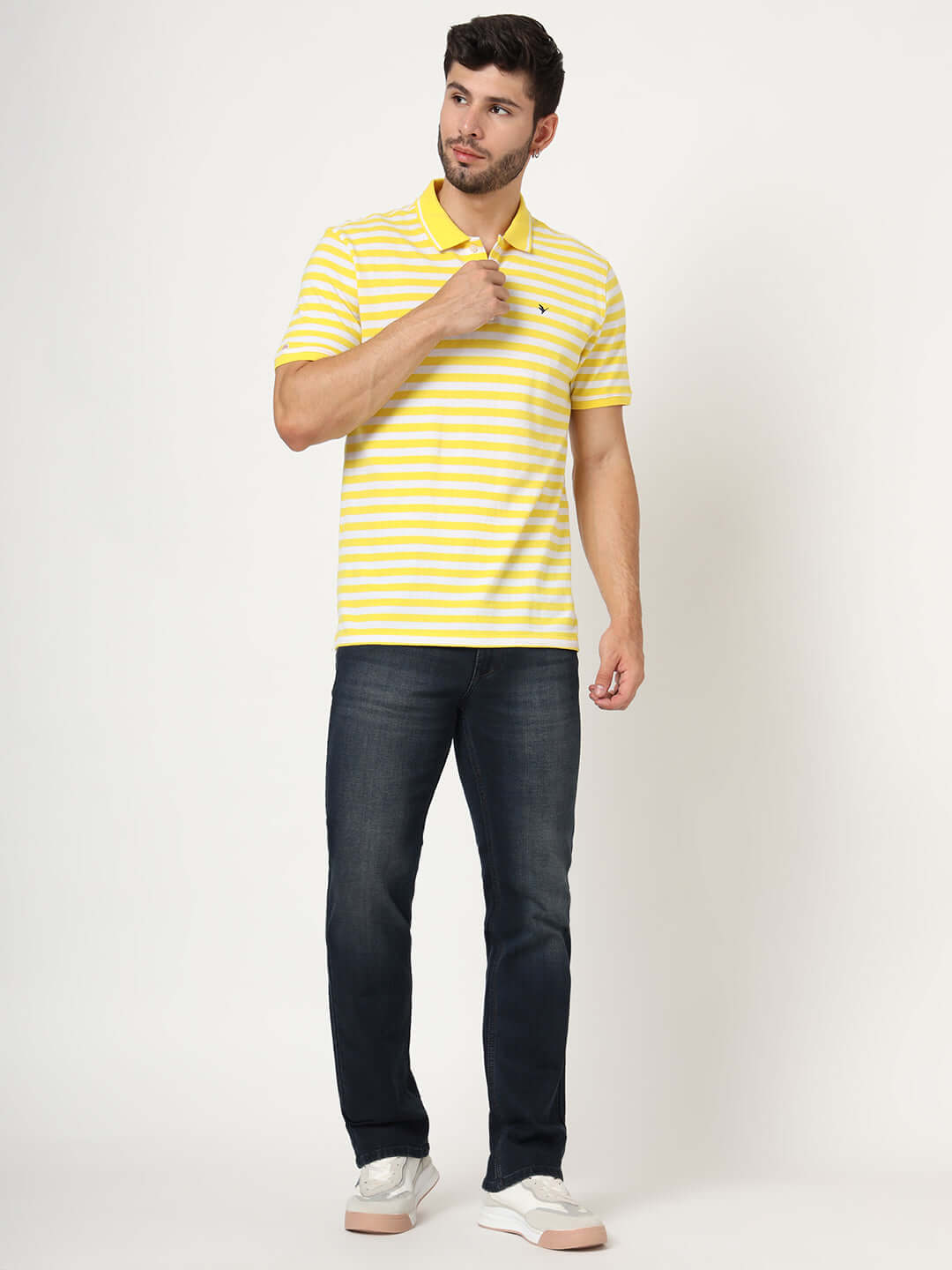 Premium Men'S Blue Dark Wash Relaxed Fit Jeans