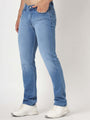 Premium Men'S Blue Mid Wash Relaxed Fit Jeans