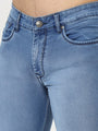 Premium Men'S Blue Mid Wash Relaxed Fit Jeans
