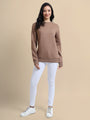 Amswan Women'S Brown Solid Sweatshirt
