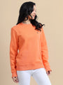 Amswan Women'S Orange Solid Sweatshirt
