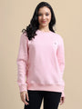 Amswan Women'S Pink Solid Sweatshirt