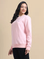 Amswan Women'S Pink Solid Sweatshirt