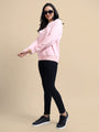 Amswan Women'S Pink Solid Sweatshirt