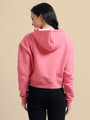 Amswan Women'S Pink Solid Full Sleeve Hoodie