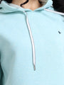 Amswan Women'S Aqua Solid Full Sleeve Hoodie