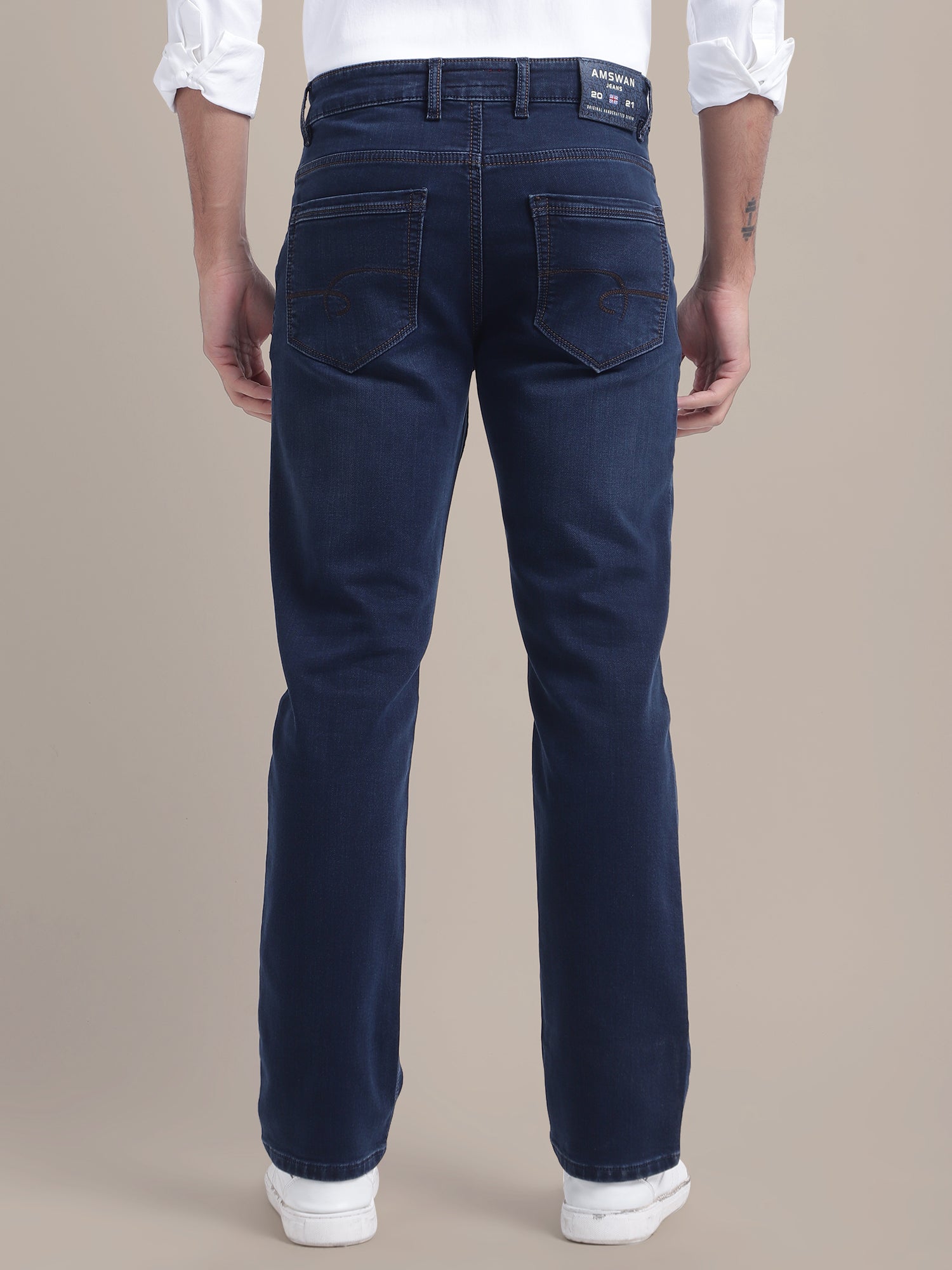 Premium Men'S Jeans Stretchable Comfort Stylish Straight Fit