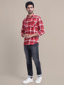 Premium Cotton Red Plaid Flannel Shirt