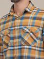 Premium Cotton Yellow Plaid Flannel Shirt