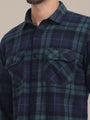 Premium Cotton Dark Green Plaid Flannel Shirt