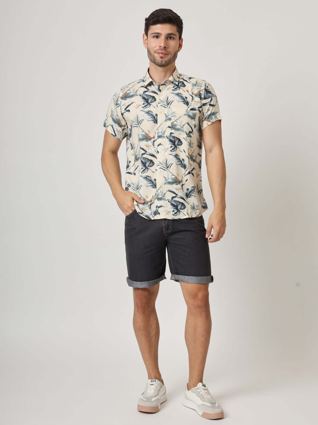 Multicolor Floral Print Premium Rayon Shirt