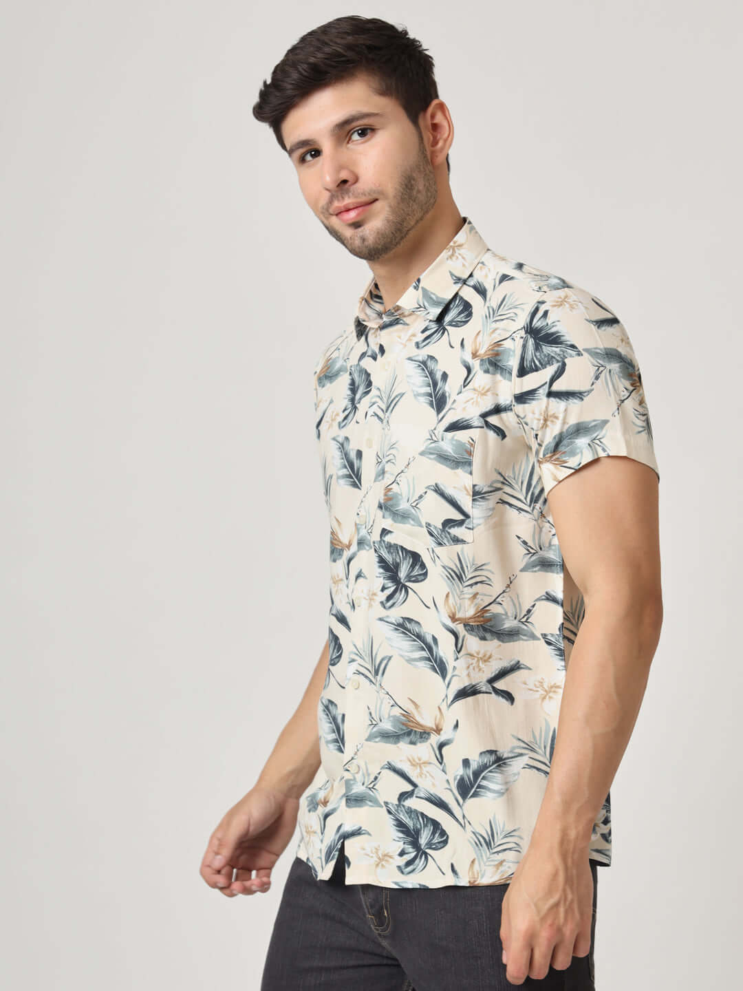 Multicolor Floral Print Premium Rayon Shirt