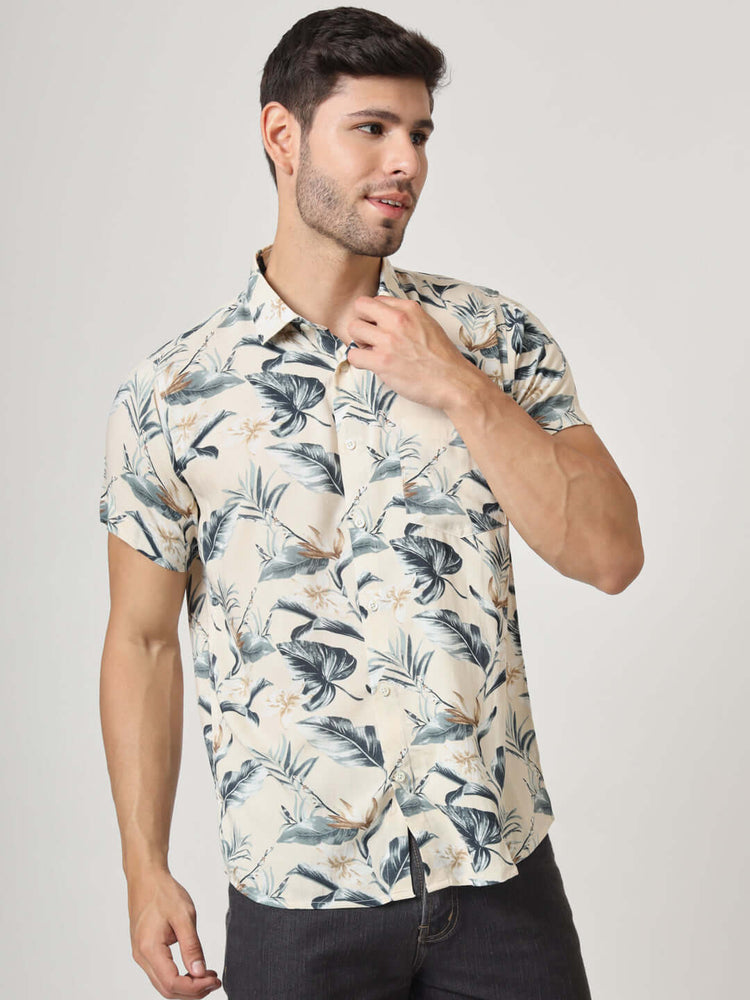 Multicolor Floral Print Premium Rayon Shirt