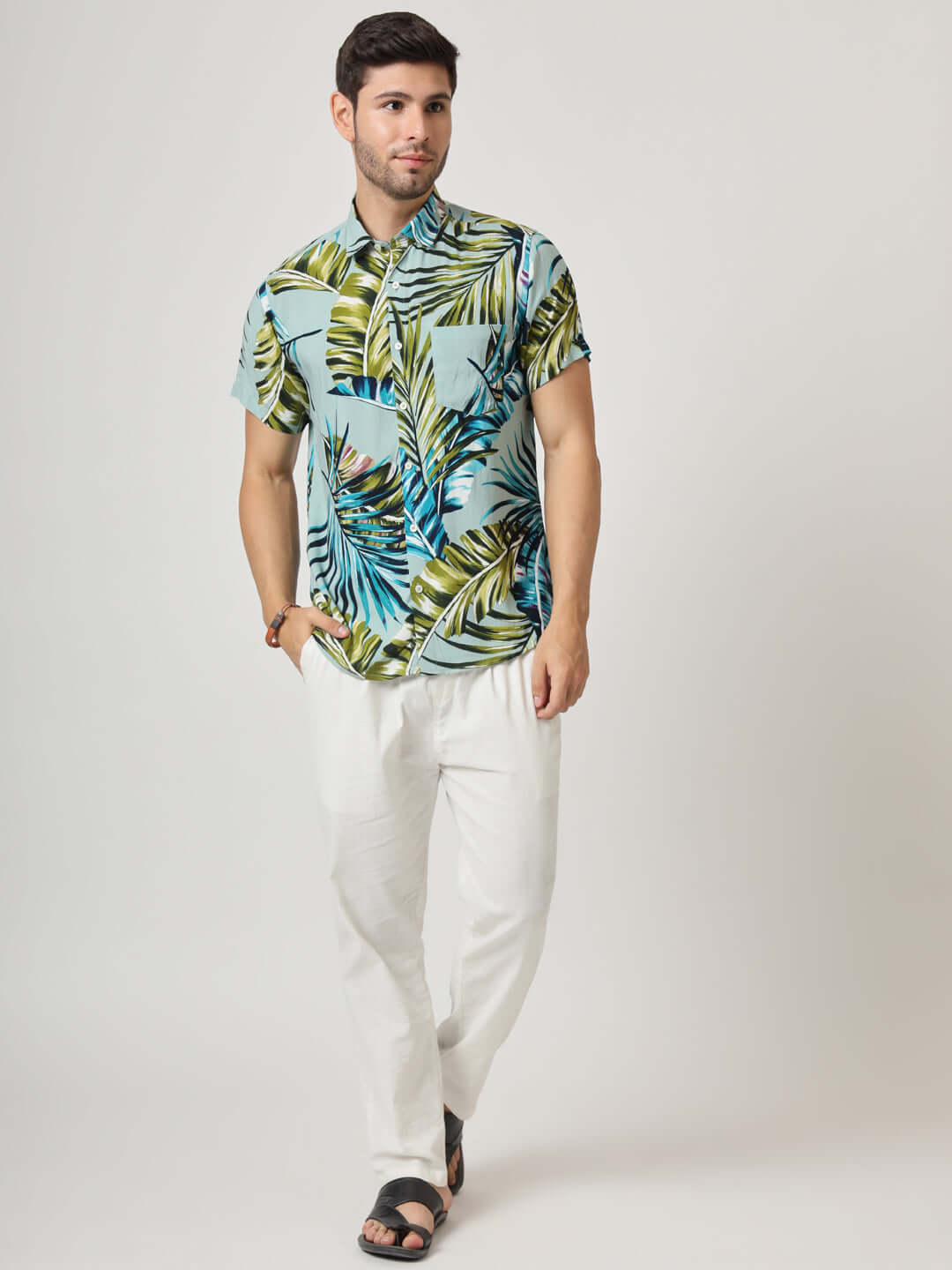 Hawaiian Print Premium Rayon Shirt