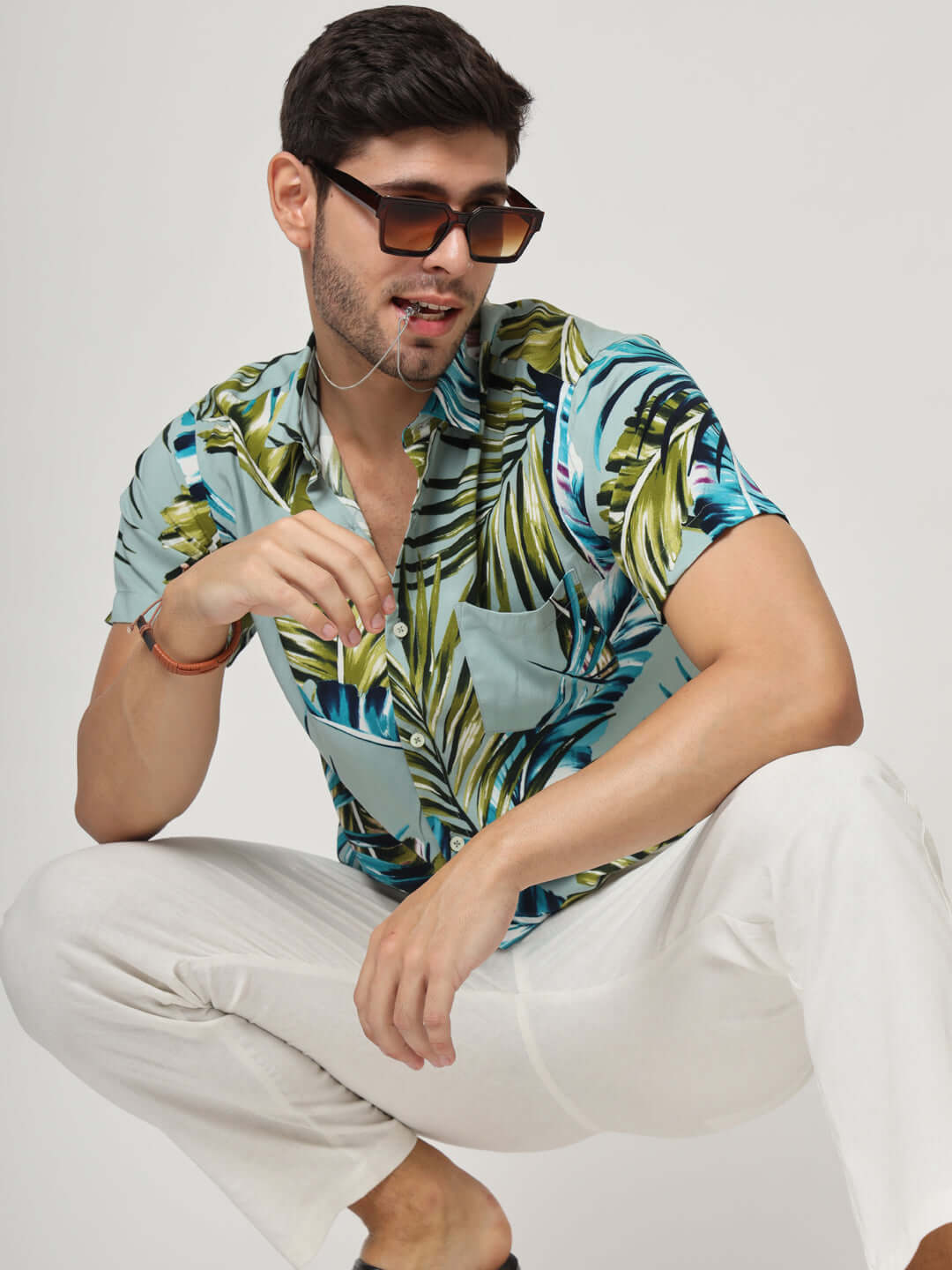 Hawaiian Print Premium Rayon Shirt