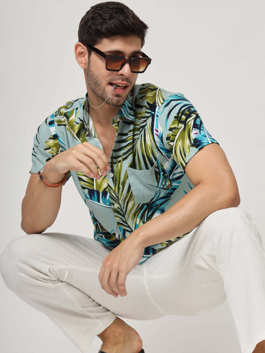 Hawaiian Print Premium Rayon Shirt