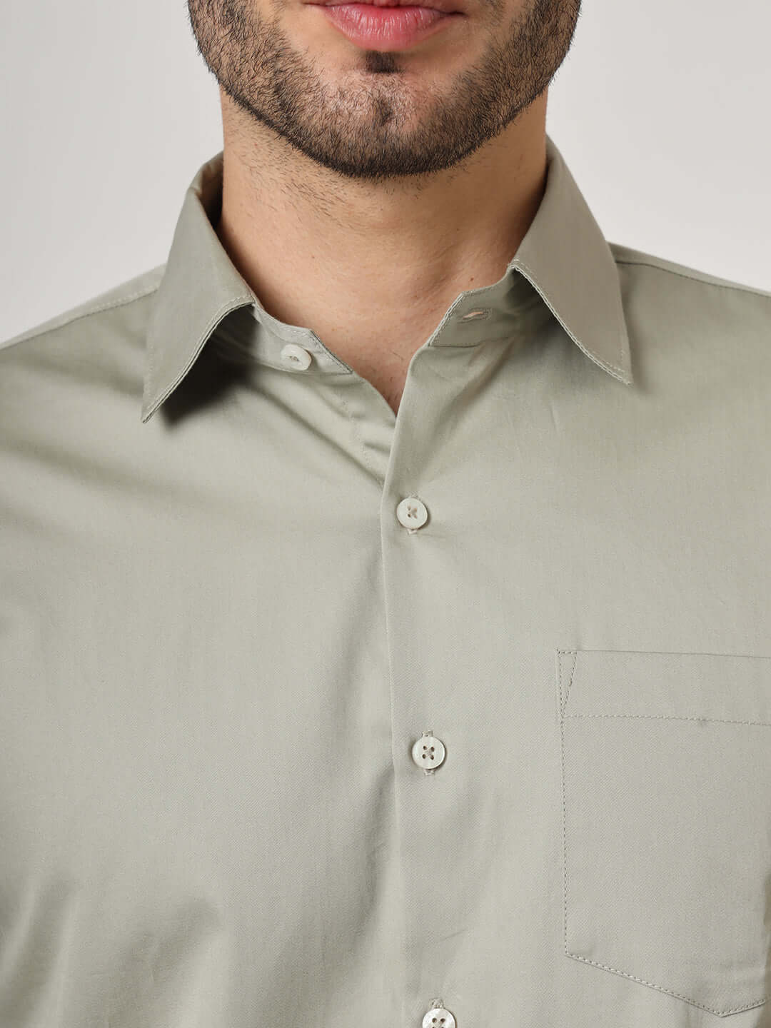 Premium Cotton Satin Khakhi Shirt