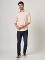 Premium Cotton Satin Peach Shirt