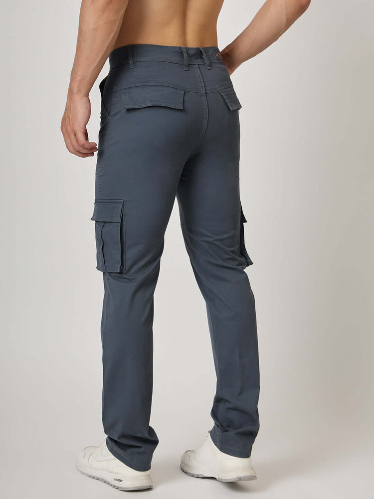 Premium Cotton Steel Blue Cargo Pant