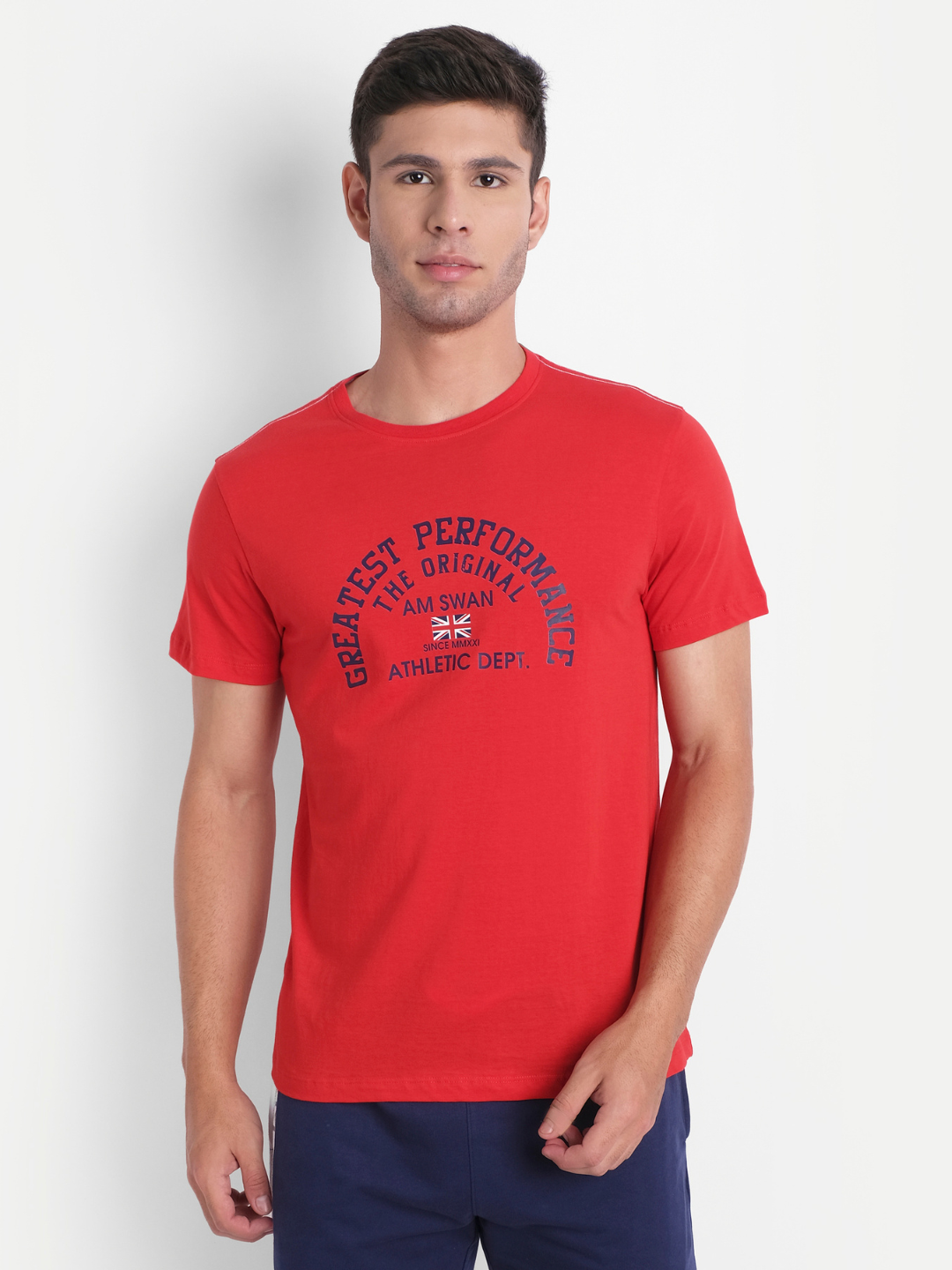 Mens Premium Cotton Printed Half Sleeve Crew Neck T-Shirts