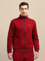 Amswan Men'S Maroon Stylish And Comfortable Full Zipper Sweatshirts