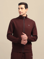 Amswan Men'S Brown Stylish And Comfortable Full Zipper Sweatshirts