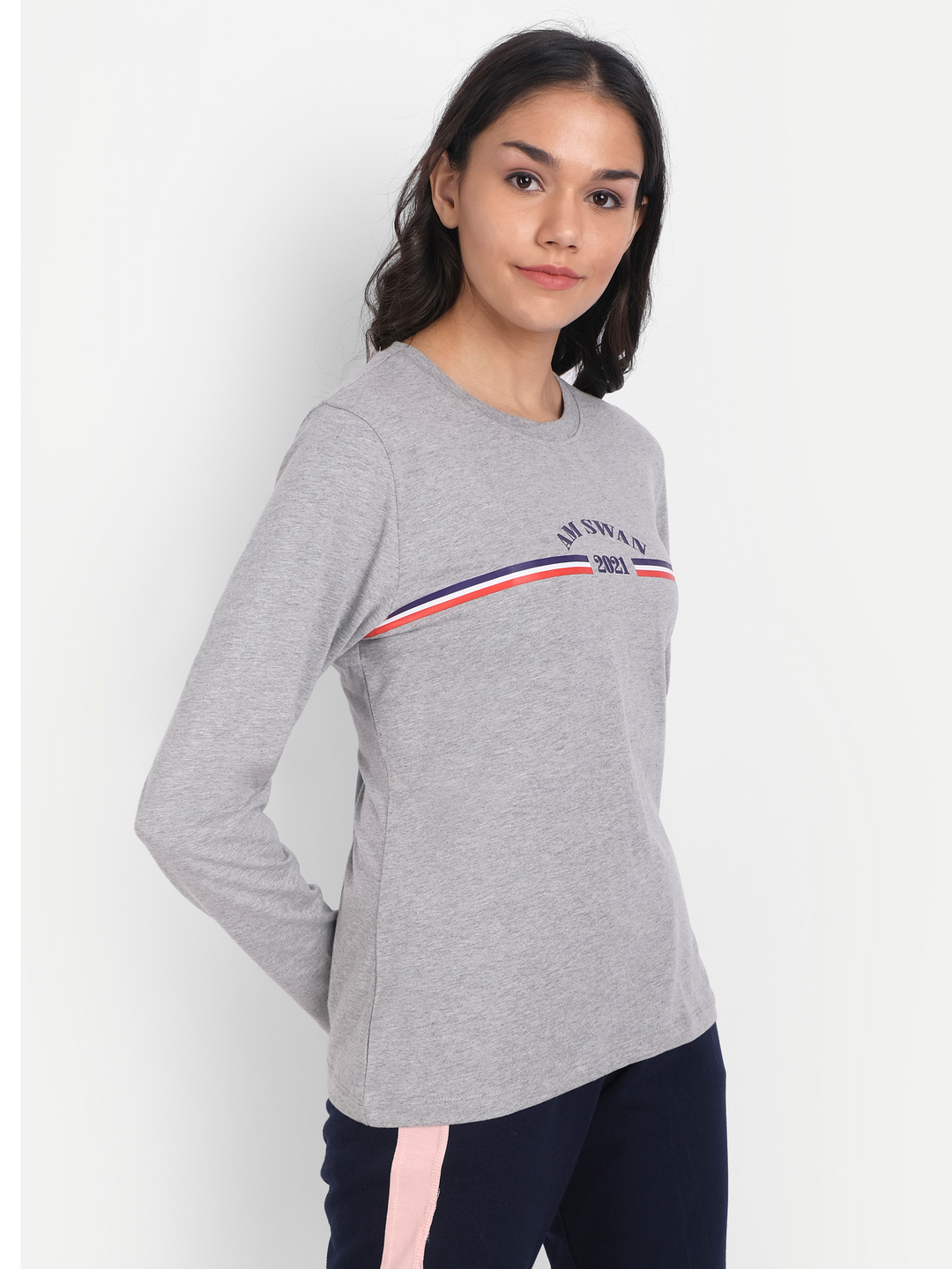 Women'S Premium Cotton Printed Full Sleeve T-Shirts