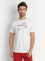 MENS COTTON RICH LYCRA GRAPHIC HALF SLEEVE CREW NECK T-SHIRTS