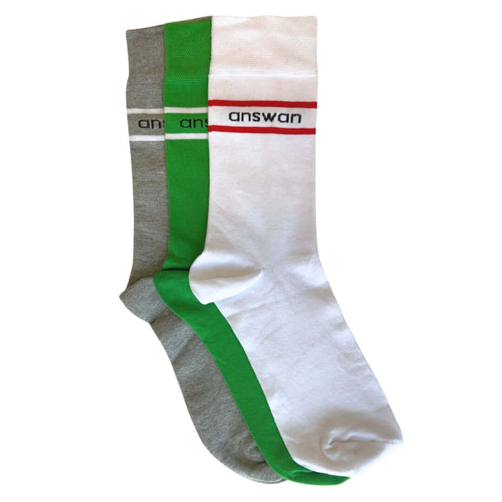 Amswan Unisex Premium Fine Gauge Cotton Socks Pack Of 3