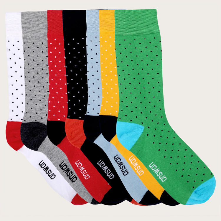 Amswan Unisex Premium Fine Gauge Cotton Socks Pack Of 7