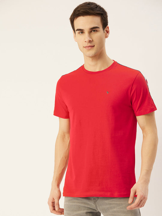 Mens Premium Cotton Lycra Half Sleeve Crew Neck T-Shirts