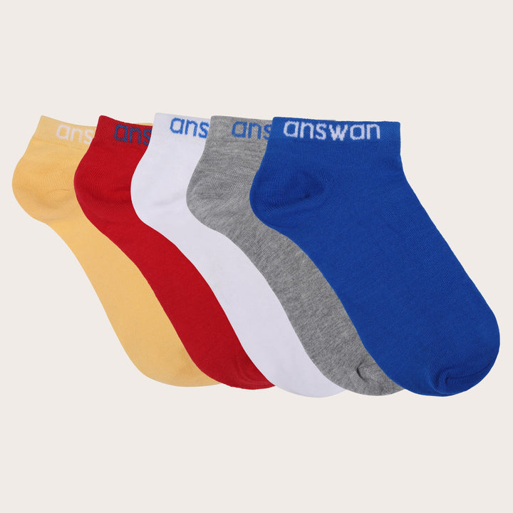 Amswan Unisex Premium Fine Gauge Cotton Socks Pack Of 5